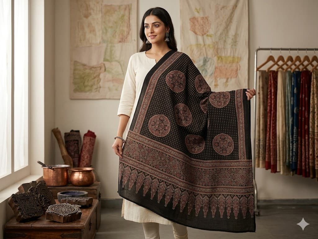 New Product Alert – Cotton Ajrakh Dupatta - Image 9