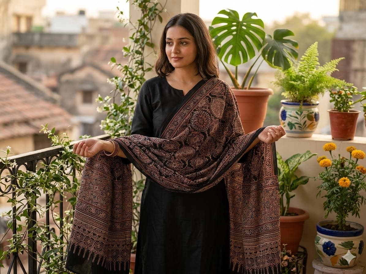 New Product Alert – Cotton Ajrakh Dupatta - Image 23