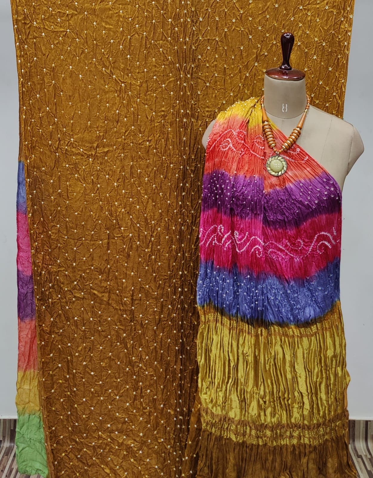 Premium Modal (Semi Gaji) Bandhej Saree – Wedding Special Collection - Image 4