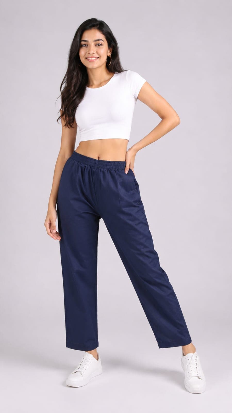 Womens Pure Cotton Free Size Trousers - Image 3