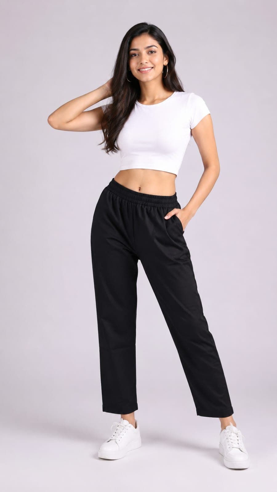 Womens Pure Cotton Free Size Trousers - Image 4