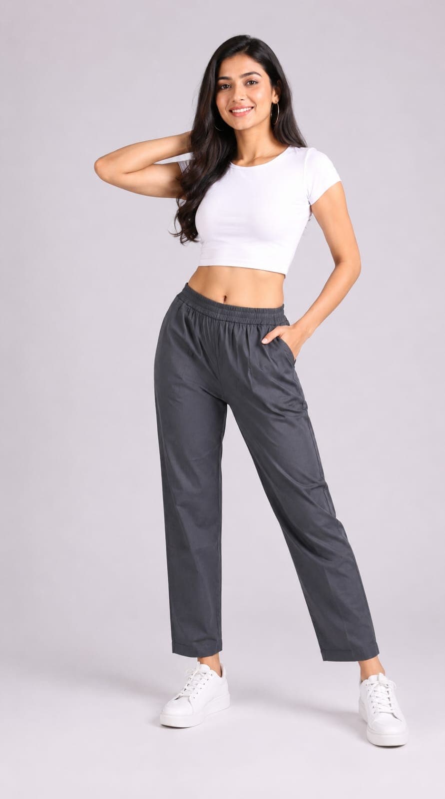 Womens Pure Cotton Free Size Trousers - Image 5