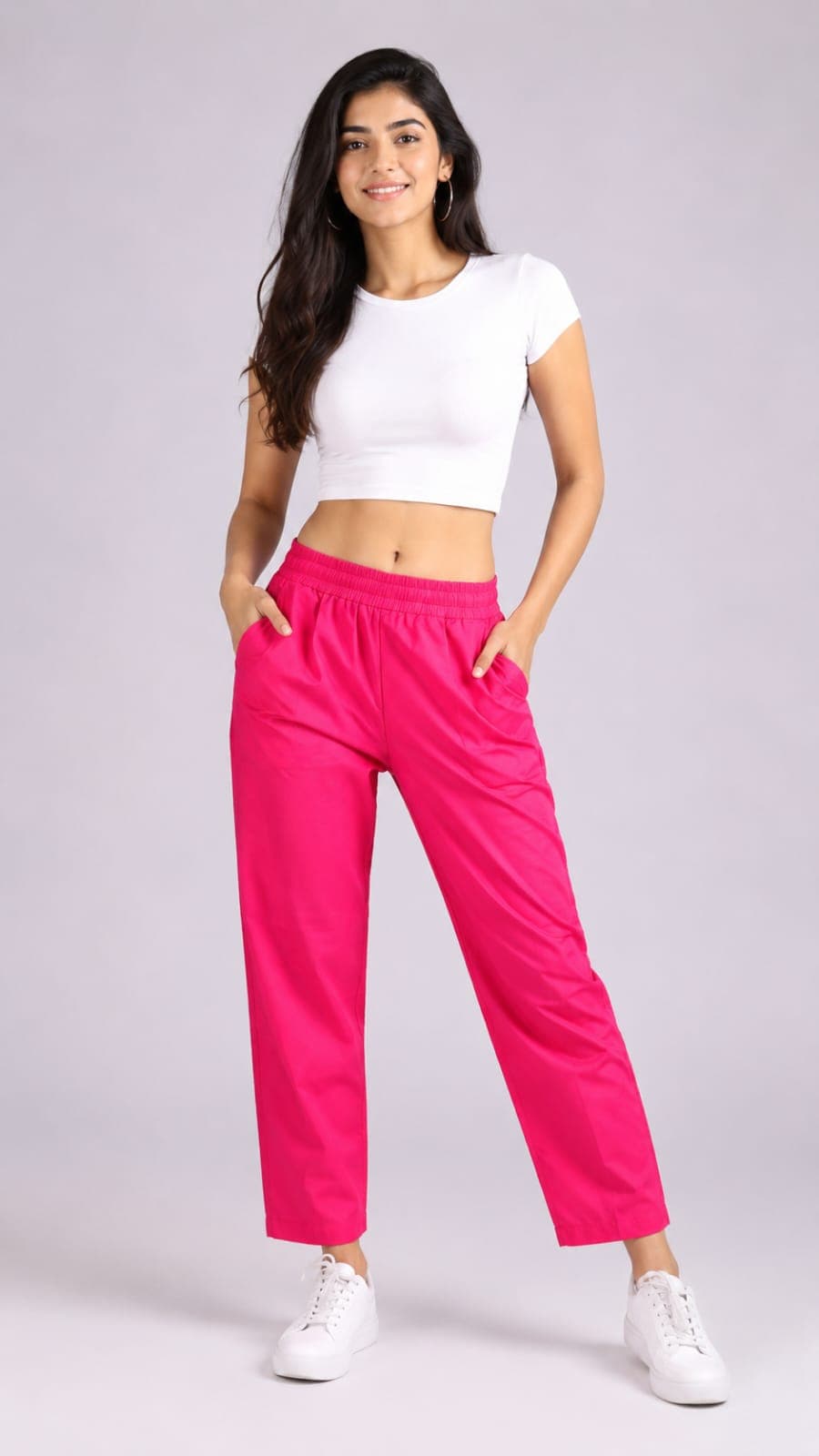 Womens Pure Cotton Free Size Trousers - Image 8